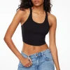 Tees & Tanks | Tees & Tanks-Dynamite Camden Scoop Neck Crop Top Black