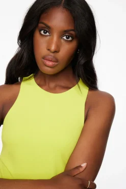 Dresses & Jumpsuits | Mini Dresses-Dynamite Carrie Crew Neck Mini Dress Green