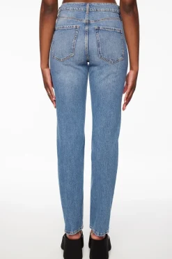 Jeans & Denim-Dynamite Chiara Slim Straight Jeans Blue