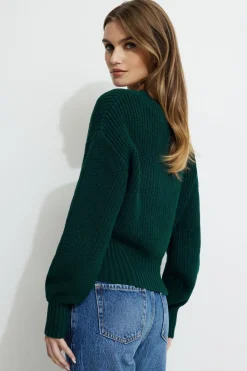 Sweaters & Cardigans | Sweaters-Dynamite Cinched Waist Sweater Green