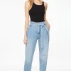 Jeans & Denim-Dynamite Claudia Lightweight Paper Bag Mom Jeans Blue