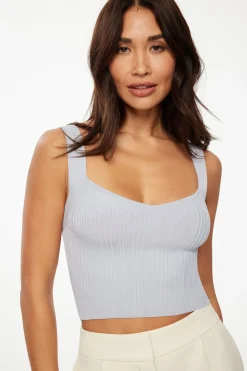 Sweaters & Cardigans | Sweaters-Dynamite Compact Tank Top Blue
