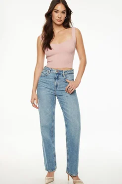Sweaters & Cardigans | Sweaters-Dynamite Compact Tank Top Pink