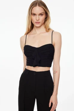 Blouses & Tops | Blouses & Tops-Dynamite Corset Top With Frill Black