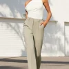 Pants | Straight Leg Pants-Dynamite Crawford Straight Pants Green