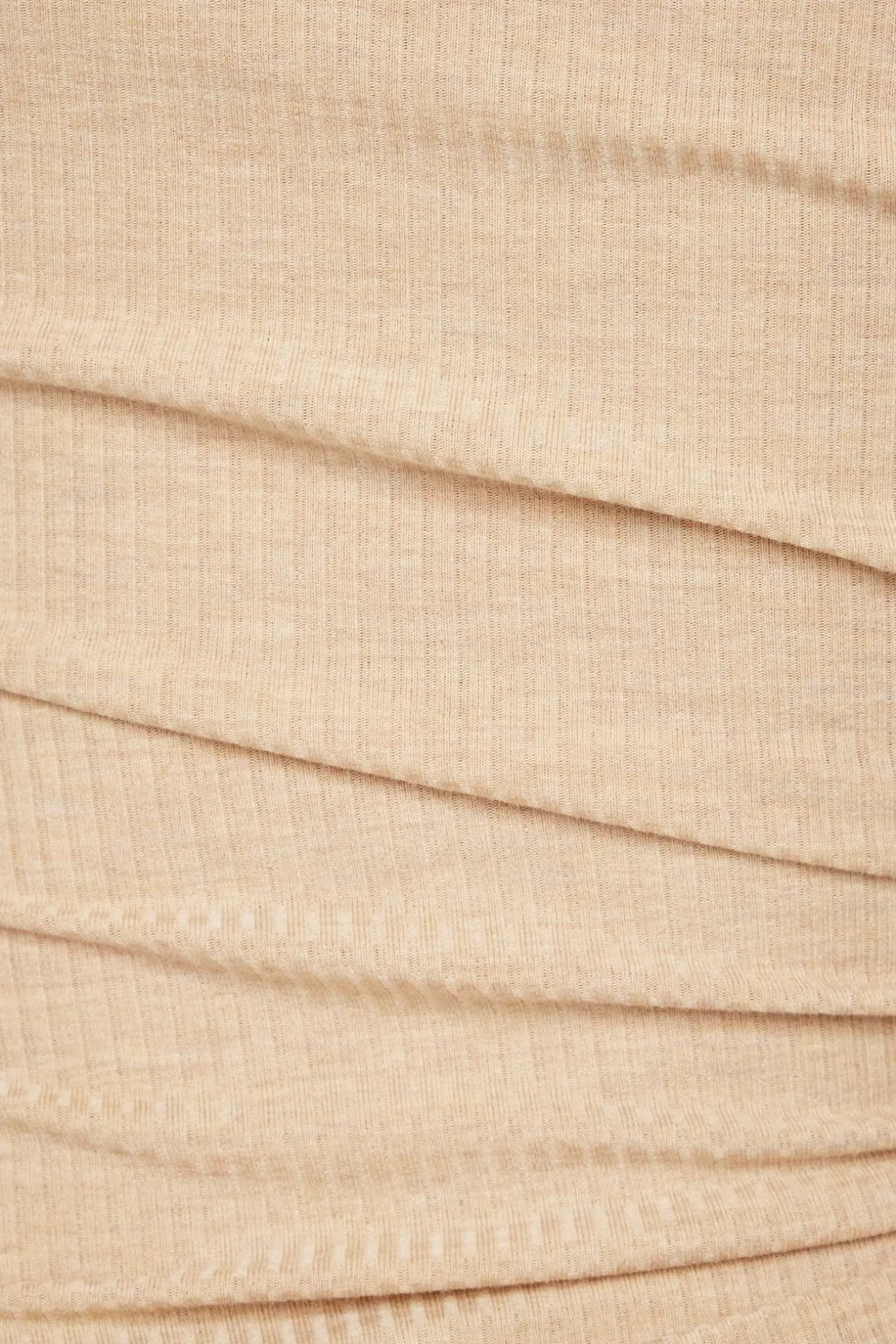 Tees & Tanks | Tees & Tanks-Dynamite Crewneck Ruched Bungy Top Brown