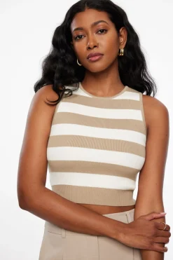 Sweaters & Cardigans | Sweaters-Dynamite Crewneck Sweater Tank Top White