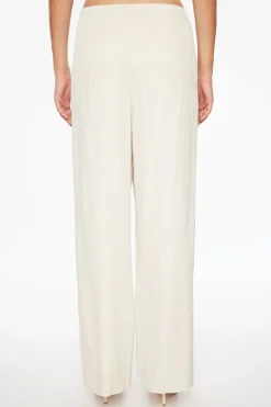 Pants | Wide Leg Pants-Dynamite Crinkled Wide Leg Pants Beige