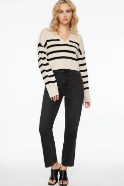 Sweaters & Cardigans | Sweaters-Dynamite Cropped Polo Sweater Brown