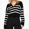 Sweaters & Cardigans | Sweaters-Dynamite Cropped Polo Sweater Black