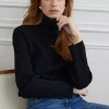 Sweaters & Cardigans | Sweaters-Dynamite Cropped Turtleneck Sweater Black