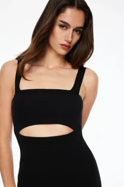 Dresses & Jumpsuits | Midi & Maxi Dresses-Dynamite Cut Out Knit Midi Dress Black