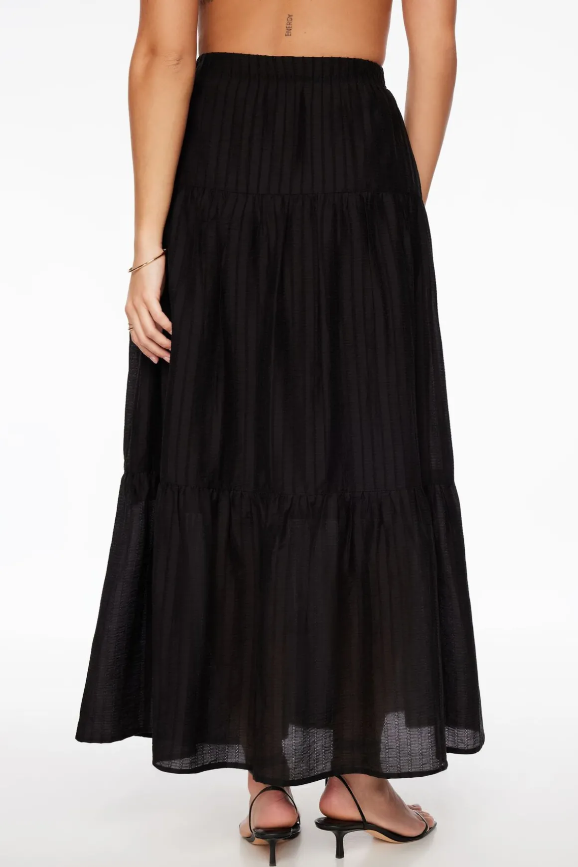 Skirts & Skorts | Skirts-Dynamite Daisy Tiered Maxi Skirt Black