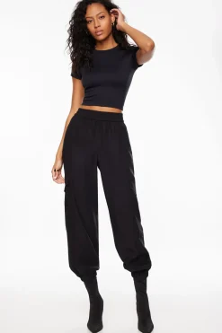 Pants-Dynamite Daria Utility Jogger Pants Black