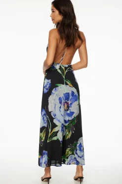 Dresses & Jumpsuits | Online Exclusives-Dynamite Deep Cowl Neck Maxi Dress Purple