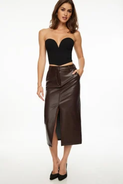 Blouses & Tops | Online Exclusives-Dynamite Deep Sweetheart Bustier Top Black