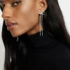 Earrings-Dynamite Delicate Hanging Bow Earrings Grey