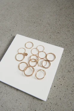 Rings-Dynamite Delicate Rings Multi-Pack Yellow