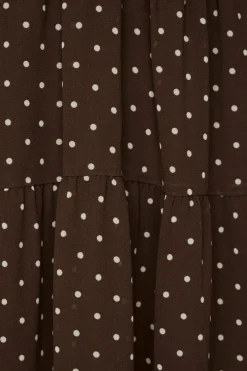 Dresses & Jumpsuits | Mini Dresses-Dynamite Delphine Smocked Mini Dress Brown