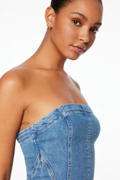 Jeans & Denim | Dresses & Jumpsuits-Dynamite Denim Midi Tube Dress Blue