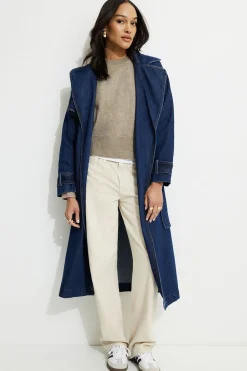 Jeans & Denim | Coats & Jackets-Dynamite Denim Trench Coat Blue