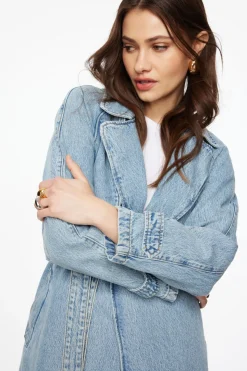 Jeans & Denim | Coats & Jackets-Dynamite Denim Trench Coat Blue
