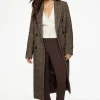 Coats & Jackets | Classic Coats-Dynamite Double Breasted Herringbone Coat Brown