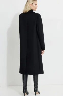 Coats & Jackets | Classic Coats-Dynamite Double Breasted Wool Coat Black