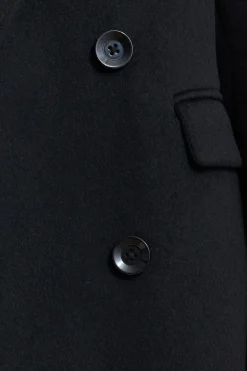 Coats & Jackets | Classic Coats-Dynamite Double Breasted Wool Coat Black