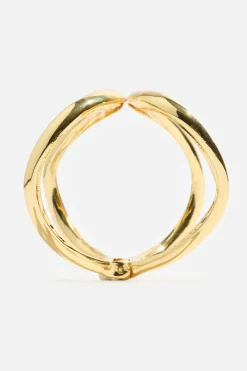 Bracelets-Dynamite Double Curved Cuff Bracelet Yellow