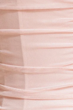 Blouses & Tops | Matching Sets-Dynamite Draped Mesh Corset Top Pink