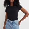 Tees & Tanks | Tees & Tanks-Dynamite Drea Sculpt Bodysuit Black