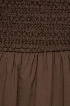 Skirts & Skorts | Skirts-Dynamite Drop Waist Smocked Maxi Skirt Brown