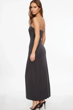 Dresses & Jumpsuits | Midi & Maxi Dresses-Dynamite Elena Maxi Tube Dress Gray