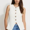 Blazers & Vests | Vests-Dynamite Emery Flyaway Vest White