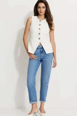 Blazers & Vests | Vests-Dynamite Emery Flyaway Vest White