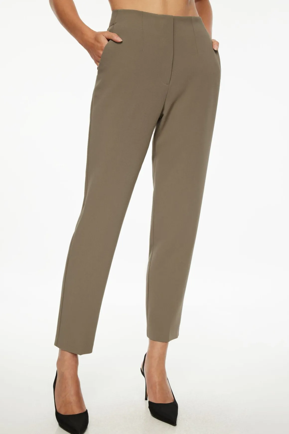 Pants | Slim Leg Pants-Dynamite Emily Tailored Slim Ankle Pants Brown
