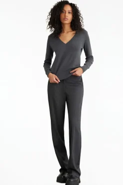 Sweaters & Cardigans | Sweaters-Dynamite Essentiæls | The Soft V-Neck Sweater Gray