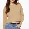 Sweaters & Cardigans | Sweaters-Dynamite Exposed Seam Crewneck Sweater Brown