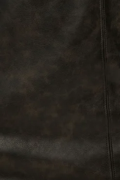 Dresses & Jumpsuits | Mini Dresses-Dynamite Faded Faux Leather Mini Tube Dress Brown
