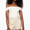 Shorts | Shorts-Dynamite Faux Leather Shorts Gray