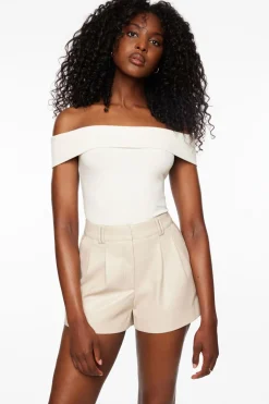 Shorts | Shorts-Dynamite Faux Leather Shorts Gray