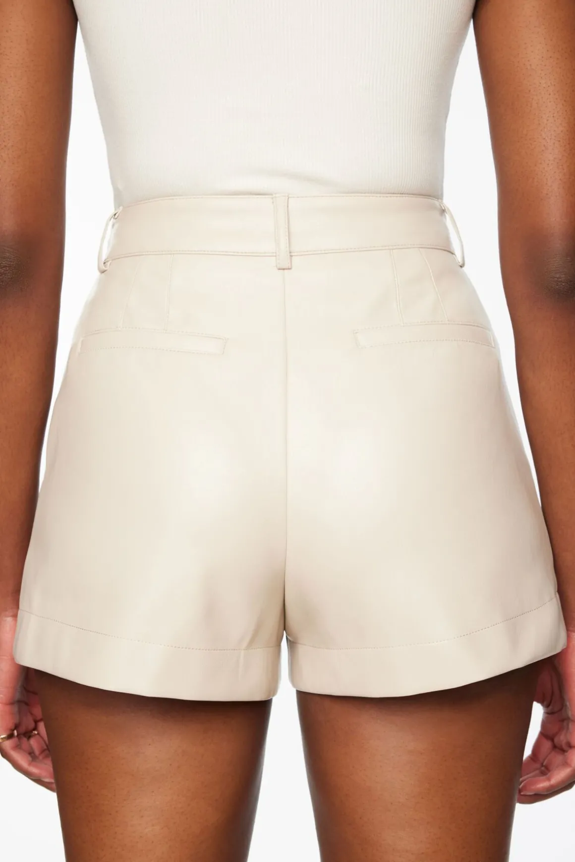 Shorts | Shorts-Dynamite Faux Leather Shorts Gray