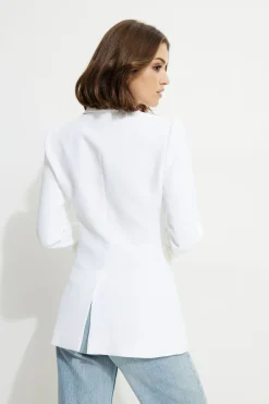 Blazers & Vests-Dynamite Fitted Single Breasted Blazer White