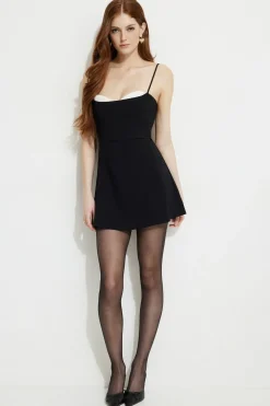 Dresses & Jumpsuits | New Dresses-Dynamite Flared Mini Dress Black