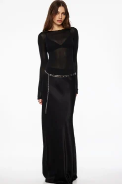 Belts-Dynamite Flat Link Chain Belt Grey