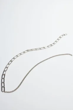 Belts-Dynamite Flat Link Chain Belt Grey