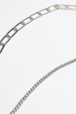 Belts-Dynamite Flat Link Chain Belt Grey