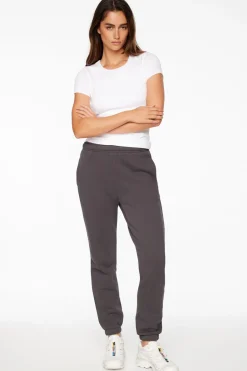 Pants-Dynamite Fleece Jogger Pants Gray