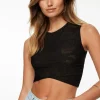 Tees & Tanks | Tees & Tanks-Dynamite Floral Burnout Top Black